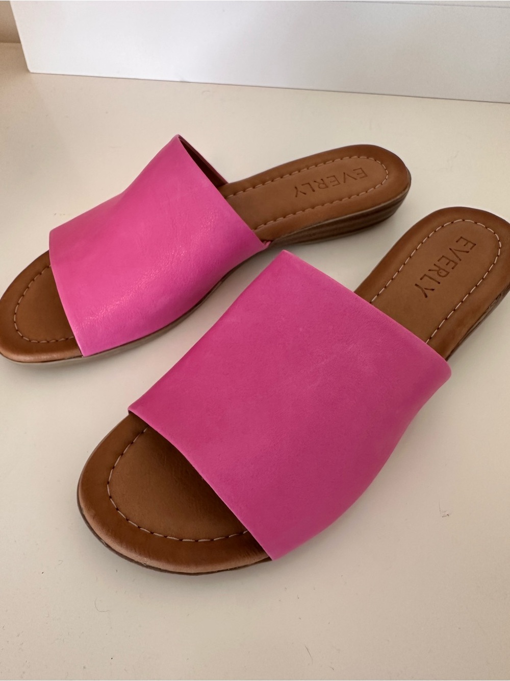 Everly Hot Pink Slide Sandals for Women